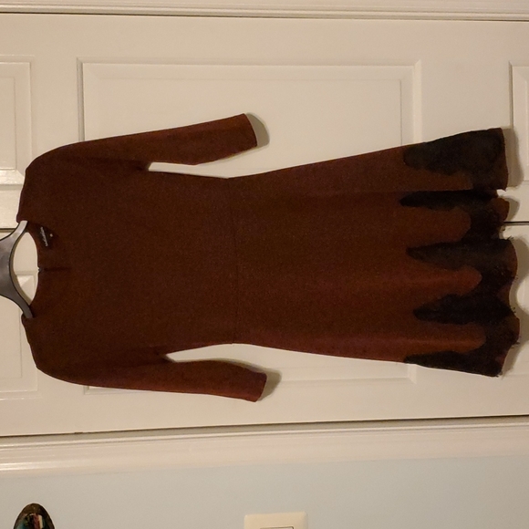 Elegant Black and Red Fit and Flare dress - Picture 1 of 7